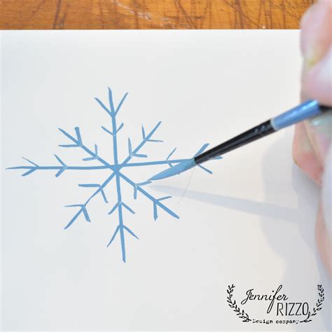 How to paint a snowflake - Jennifer Rizzo | Snowflake drawing easy ...