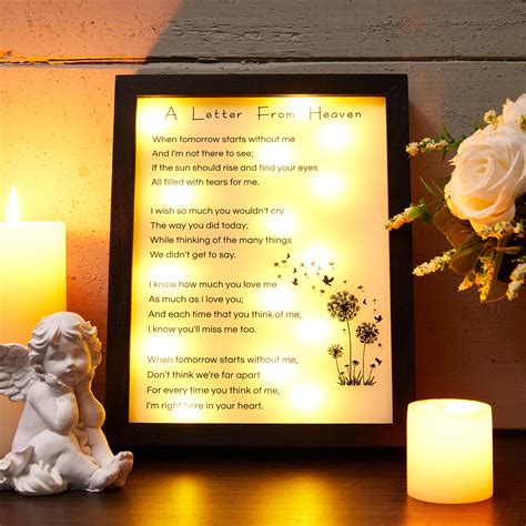WOODEXPE Sympathy Gift LED Memorial Shadow Box 8x10 Memorial Gifts for ...