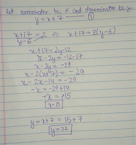 the denominator of a rational number is greater than its numerator by 7 ...