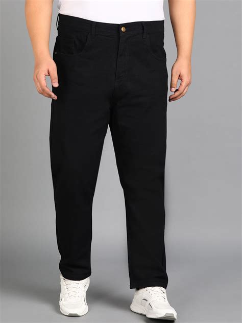 Plus Men's Black Slim Fit Washed Jeans Stretchable – Urbano Fashion