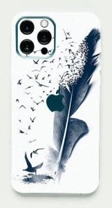 CLAXA Birds Feather iPhone 12 Pro Max Back Skin Guard, Birds Feather ...