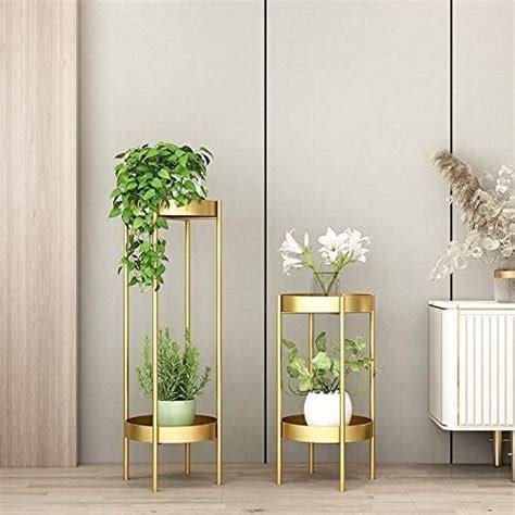 Dreamydesigns Metal Tall Plant Stand Indoor/Outdoor,Potted Plant Stand ...