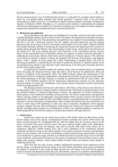 An integrative review of secondary school quantum physics curricula in Malaysia | PDF