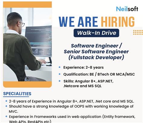 We’re Hiring | Walk-In Drive at Neilsoft