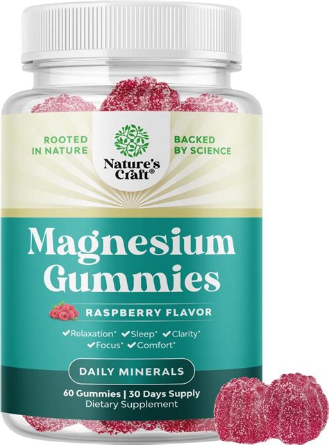 Natures Craft Potent Chewable Magnesium Citrate Gummies - Calming ...