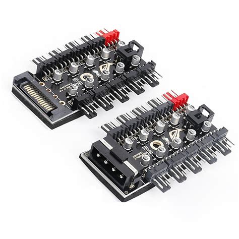 1 to 10 pin PWM Cooler Fan HUB Splitter Extension Socket 12V 4D interf ...