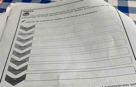 Solved: Lee y subraya las ídeas principales del texto "Medidas en FASE ...