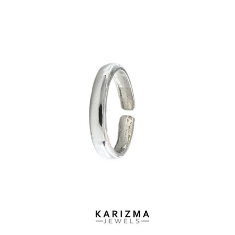 Pure Silver Adjustable Ring band chandi ka bejod challa – Karizma Jewels
