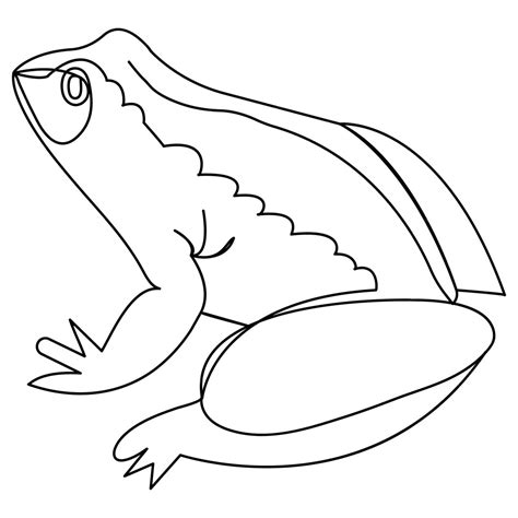 Frog continuous one line drawing of outline vector illustration ...