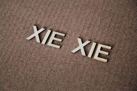 Wooden Letters Forming the Words Xie Xie in Mandarin Stock Image ...