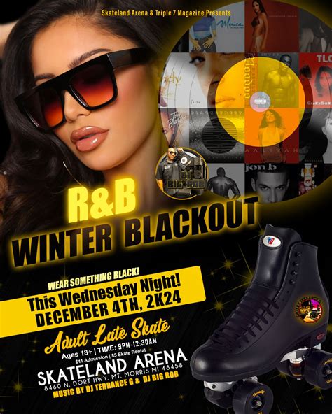 R&B Winter Blackout Adult Late Skate This Wednesday Night! Wear ...