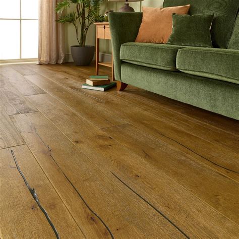 Warm Oak Distressed Engineered Wood Flooring | UK Flooring Depot