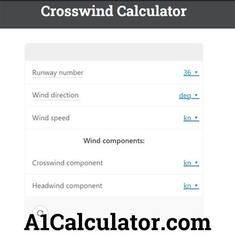 Crosswind Calculator - A1Calculator
