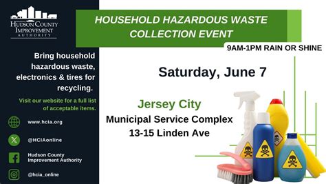 HCIA Spring Household Hazardous Waste Collection Day- Jersey City ...