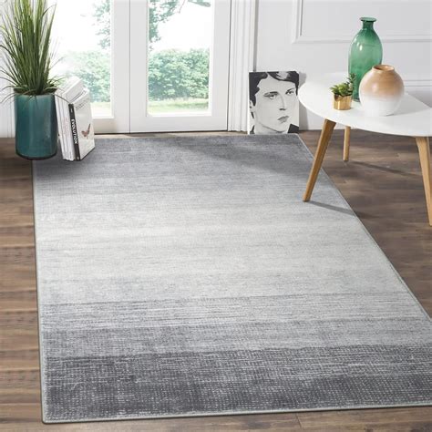 Wonnitar Modern Ombre Area Rug,Washable 3x5 Entry Rug Grey Throw Rugs ...