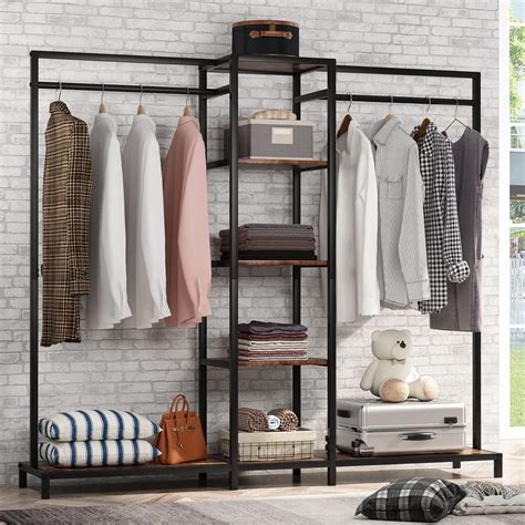 Buy Tribesigns, Freestanding Closet Organizer, Garment Rack with Double ...