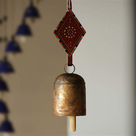 ExclusiveLane Decorative Leather Strap Wind Chime for Home Balcony ...