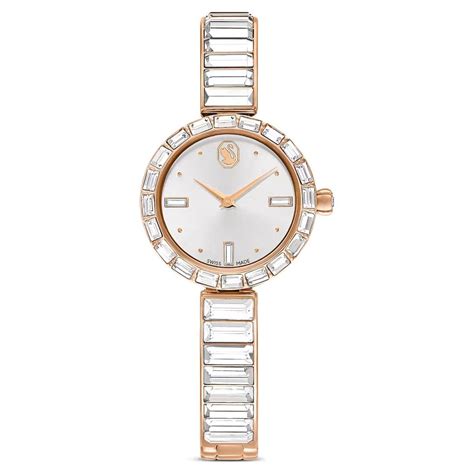 Swarovski Matrix tennis Rose Gold Dial Analog Women's Watch 5677484 ...