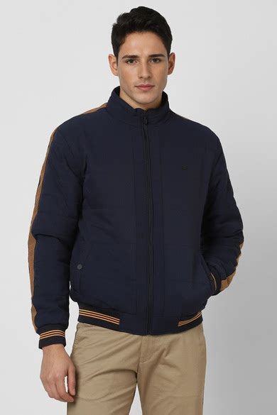Buy Men Navy Solid Casual Jacket Online - 39834577 | Peter England