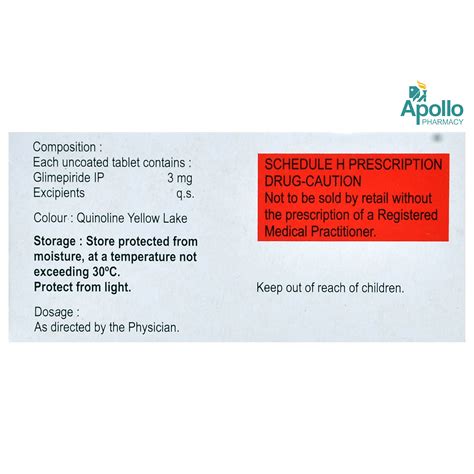 GLIMESTAR 3MG TABLET Price, Uses, Side Effects, Composition - Apollo ...