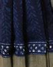 Buy Indigo Blue Indie Picks Dabu Handblock Print Indigo Chanderi Saree ...