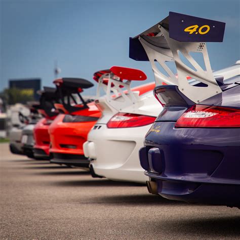Wings on Porsche GT Cars at Sports Car Together Fest at IMS - BenLevy.com