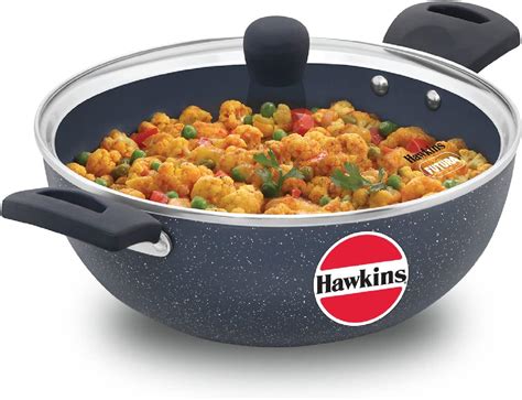 Amazon.com: HAWKINS Ceramic Nonstick 3.5 Litre Deep Kadhai, Induction ...