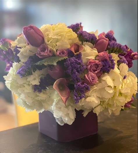 "Violet...You're turning Violet" purple flower vase arrangement – Olive ...