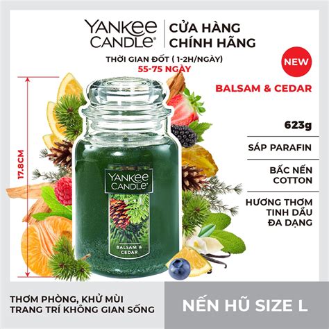 Nến thơm Yankee Candle, Nến hũ size L, Mùi Balsam & Cedar | YANKEE CANDLE