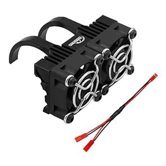 Hobby Fans RC Motor Heatsink with Double Cooling Fans 27000RPM Aluminum ...