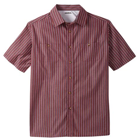KingSize Men's Big & Tall Wrinkle-Resistant Short Sleeve Button Down