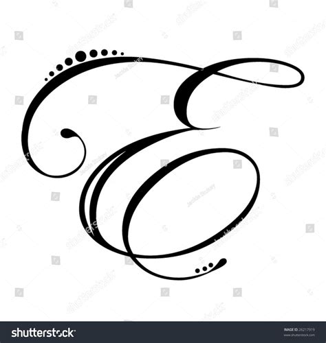 Letter E In Cursive 1,000+ Cursive Letter E Stock Illustrations,