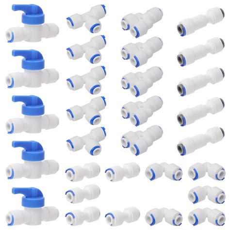 Buy 1/4" OD Quick Connect Push In to Connect Water Tube Fitting for RO ...