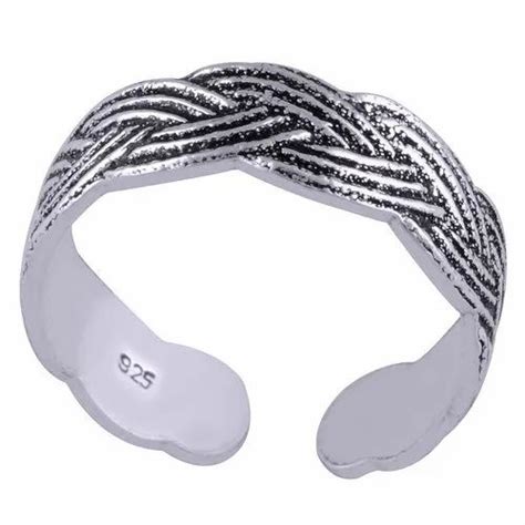Silver Toe Rings - Solid Silver Round Toe Ring Manufacturer from Jaipur