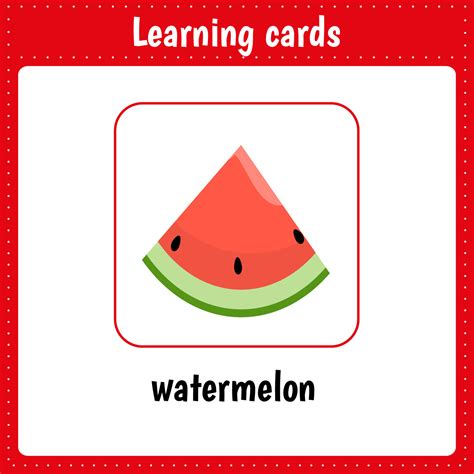 niños aprendiendo tarjetas. frutas sandía. aprender el alfabeto inglés ...