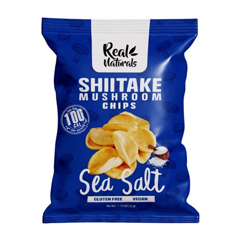 Real Naturals Sea Salt Shiitake Mushroom Crisps (12x32g) - The Gorgeous ...