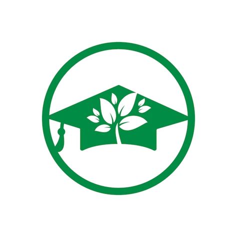 Kreative moderne Natur Bildung Logo-Design Abschlusskappe und Baum ...