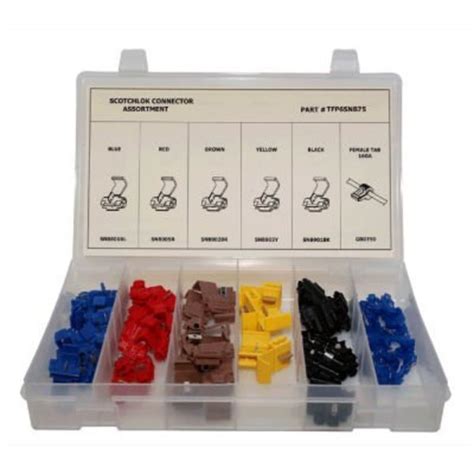 Titan Fasteners 75 PC Electrical Scotch Lock Terminal Assortment ...
