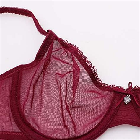 Varsmiss Women See Through Mesh Bra and Thong Set Transparent India | Ubuy