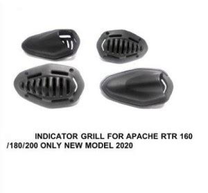 SRPHERE APACHE RTR NEW MODEL INDICATOR GRILL Bike Headlight Grill ...