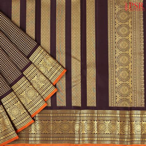 Brown Kanchipuram Silk Saree – PSR Silks