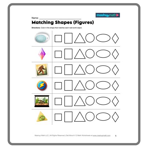 Math Shapes Worksheet 的图像结果