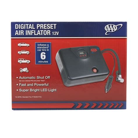 Lifeline First Aid Digital Preset Air Inflator AAA 12-volt Air Inflator ...