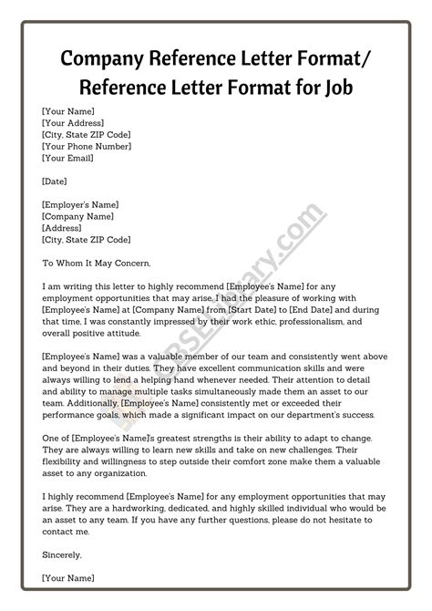 Reference Letter Format | Sample Reference Letter Format, Templates, How To Write? - CBSE Library