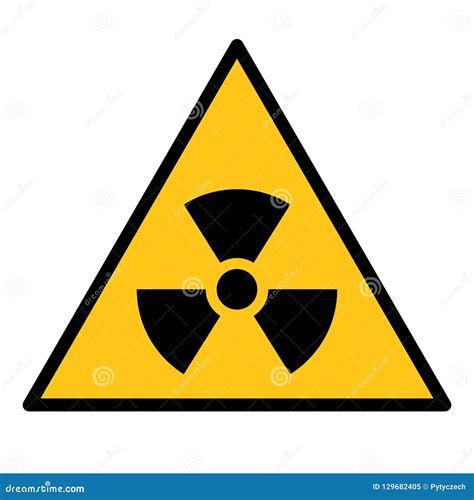 Radiation Risk Icon Set, Radioactive Hazard Signs Vector Illustration ...