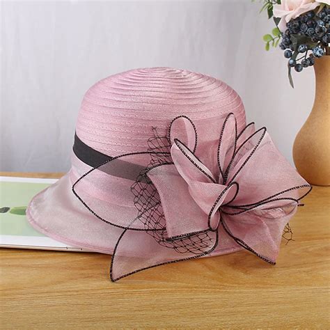 Hats Net Straw Bucket Hat Straw Hat Sun Hat Formal Kentucky Horse Race ...