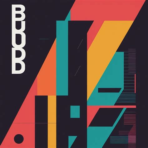 generate a poster design inspired by multi color brutalist graphic ...