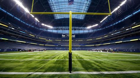 Free Image of Field Goal Posts in a large indoor football stadium ...