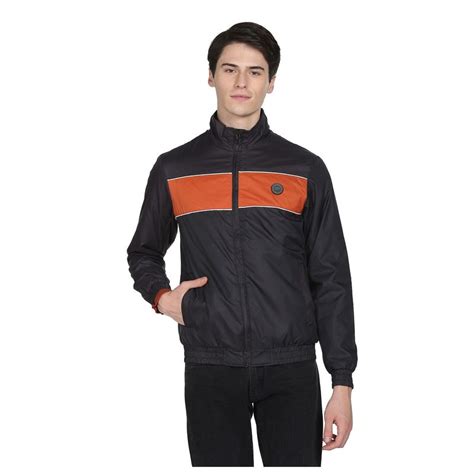 Buy U.S. POLO ASSN. Men Black Colour Block Polyester Casual Jacket Online
