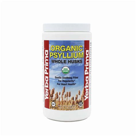 Yerba Prima Organic Psyllium Whole Husks Supplement 12